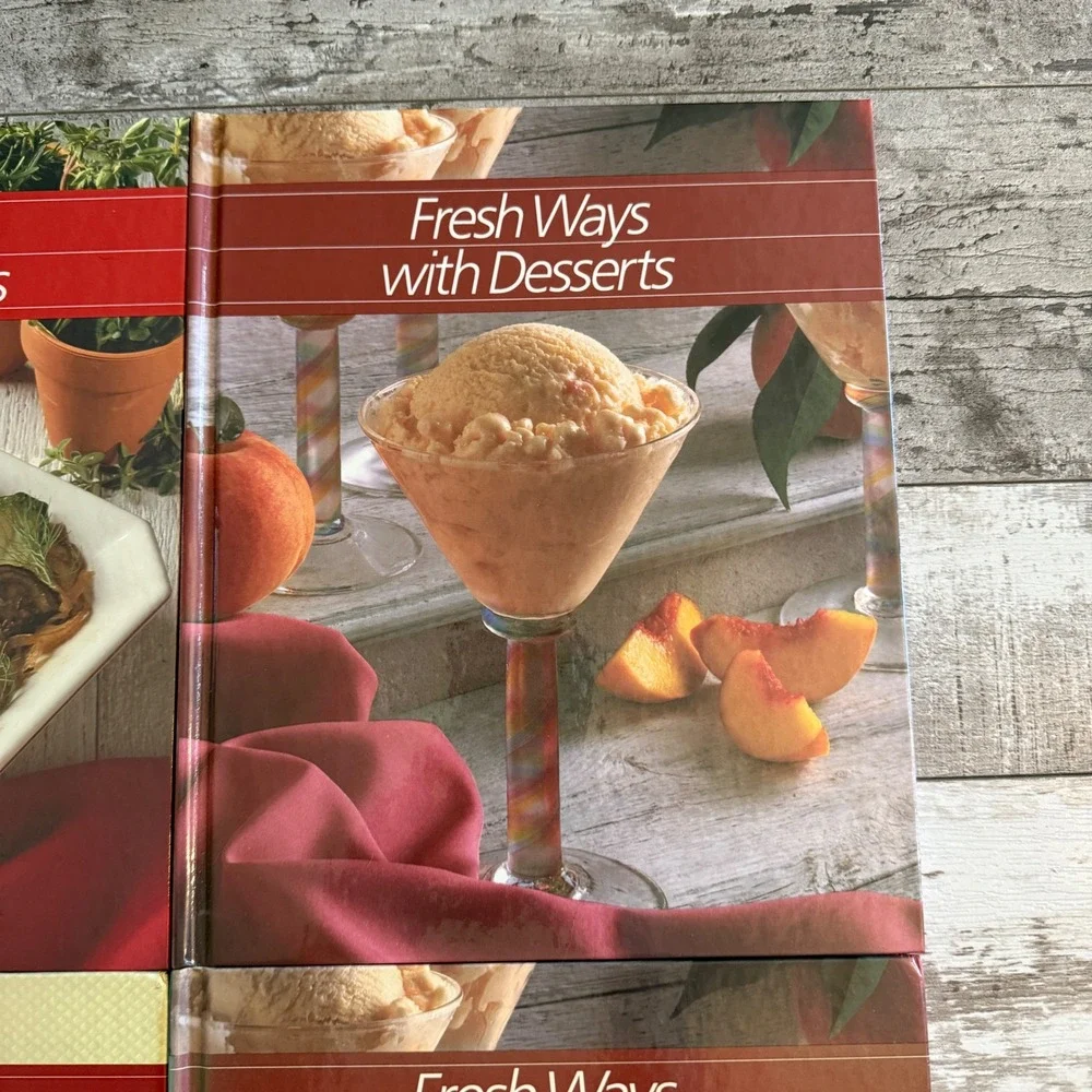 Time-Life Books Fresh Ways Cookbook Set Vegetables Poultry Desserts‎ 4 Volumes